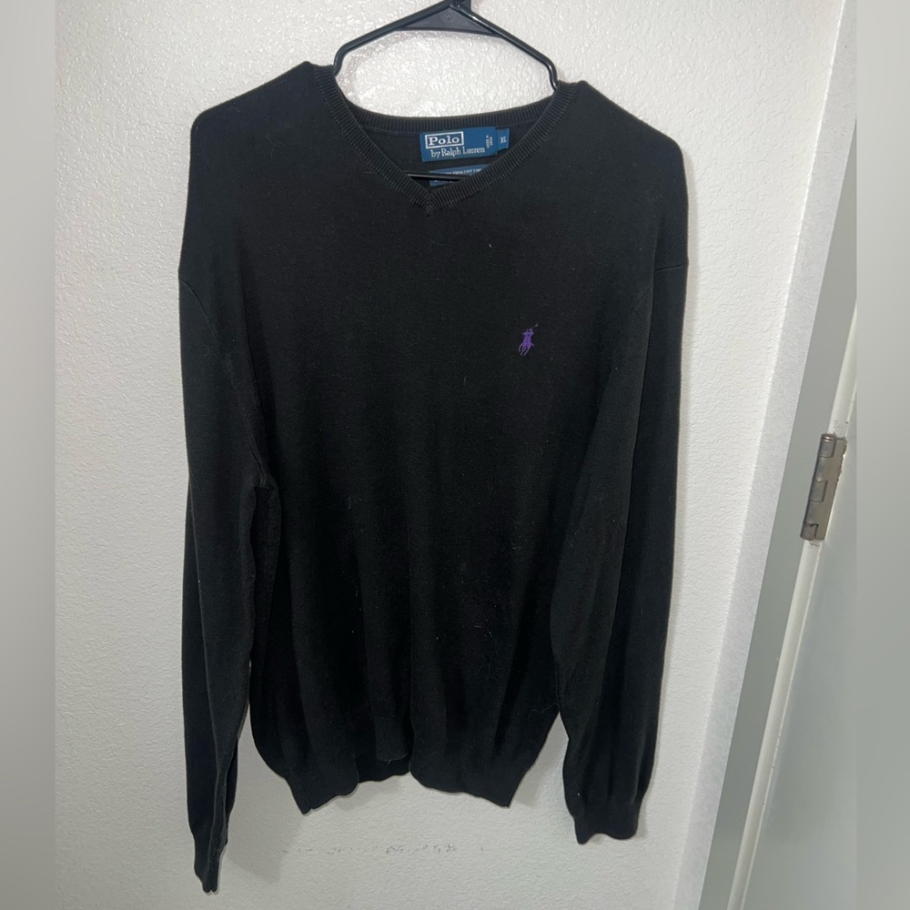 Ralph Lauren Black V-Neck Sweater